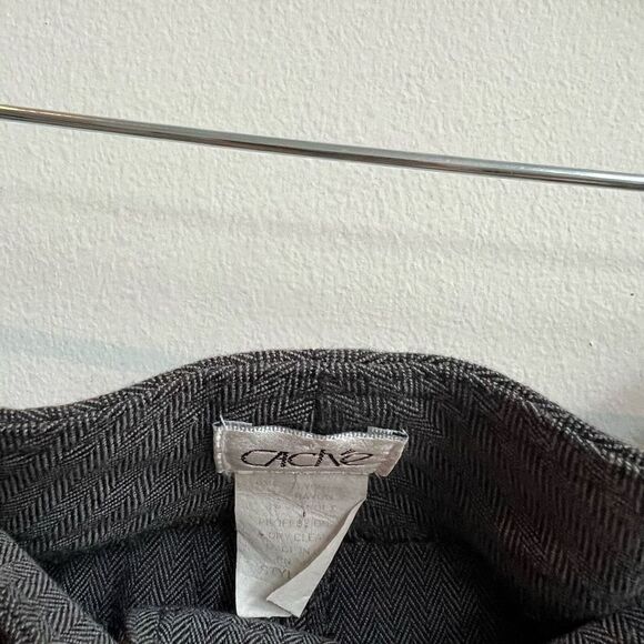 Cache Women's Mid Rise Open Side Legs with Crisscross String Gray Capri Pants L - Picture 5 of 6